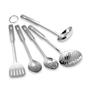 Dishwasher Safe Heat Resistant <b>stainless</b> <b>Steel</b> 4 Pcs Cooking Spoons Modern <b>Kitchen</b> <b>Utensils</b> Set At Low Budget - Product Image 3