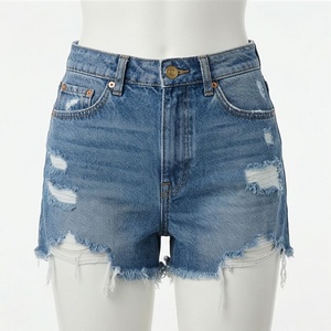 Womens Denim Shorts Breathable Design <b>Button</b> Closure Cotton Booty <b>Jeans</b> Girls Casual Streetwear Fashion Trendy Clothing - Product Image 1