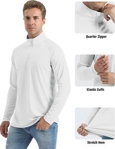 Chemises polo pour hommes à manches courtes et longues, en coton, coupe ajustée, unies, décontractées, d'été, à col boutonné, pour le golf - Product Image 4