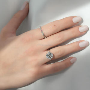 Igi/gia แล็บตัดเพชรวินเทจ14K สีเหลืองแหวนแต่งงาน/งานหมั้นใส่ได้ทั้งชายและหญิงสีขาวทองคุณภาพดีสำหรับงานปาร์ตี้ครบรอบ-คุ้มค่า - Product Image 1