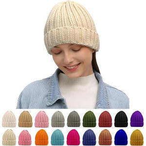 Bonnet d'hiver pour femme 100 % laine, sport, décontracté, extérieur, avec logo personnalisé, épais, doux, tricoté extensible, idéal pour les voyages par temps froid - Product Image 3