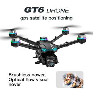 Mini Dron GT6 con Cámara de Video 4K, WiFi, GPS, Control Remoto, Plegable, para Principiantes y Profesionales, Regalo - Product Image 3