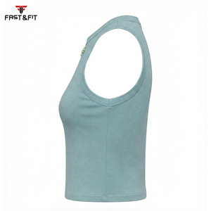 Camisetas Deportivas de Compresión para Mujer, Tejidas en 100% Algodón, para Verano, Running, Gimnasio, Fitness, Yoga - Product Image 6