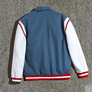 Nouvelle veste de baseball de style universitaire tendance bleu et blanc pour homme, design automne-hiver, décontractée - Product Image 2