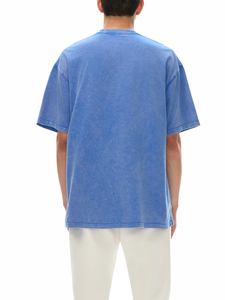 Camiseta de Hombre con Efecto Deslavado, 100% Algodón, Estilo Vintage, Oversize, Casual, Streetwear, con Logotipo Personalizado, Transpirable, de Alta Calidad, OEM - Product Image 2