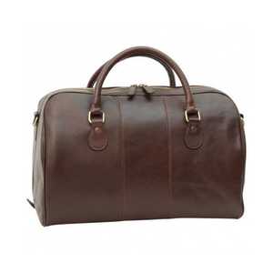 Sac de voyage polyvalent en cuir véritable, sac de week-end rétro, grande capacité, léger, fait main, bagage à main avec fermeture éclair - Product Image 5