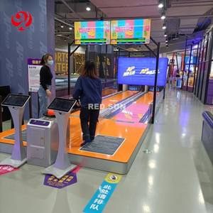 Máquina <span class=keywords><strong>de</strong></span> <span class=keywords><strong>bolos</strong></span> <span class=keywords><strong>de</strong></span> metal duradero Red Sun incluida Mini bolera a la venta-Uso en interiores con carriles sintéticos - Product Image 3