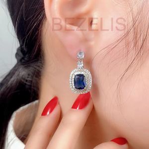 Pendientes Clásicos de Oro Amarillo con Diamantes Cultivados en Laboratorio, Colgantes y de Estilo Lágrima, para Uso Diario, Joyería Certificada - Product Image 3