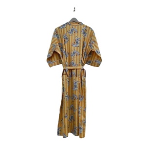 Kimono de algodón 100% con estampado de bloques indios, suave, transpirable, tamaño libre, con diseño floral de espagueti para primavera y verano - Product Image 2