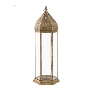 Farol de lujo estilo marroquí para decoración de Ramadán, candelabro alto de metal y vidrio, faroles egipcios, gran venta. - Product Image 1