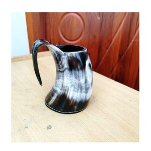 Hot Viking 100% Taza de cuerno para beber de calidad natural hecha a mano con estilo animal pulido y 100% a prueba de fugas para Navidad - Product Image 1