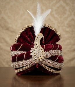 Turbante Safa Étnico Indio Premium para Novio y Padrinos de Boda |   Cuatro Estaciones |   Colores Personalizados |   Fabricante y Proveedor de Pedidos al por Mayor - Product Image 1