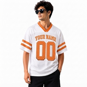 Premium Athletic Football Jersey Custom Logo Moisture-Wicking V-Neck <b>Short</b> Sleeve Unisex Streetwear Sports Apparel Factory - Product Image 4