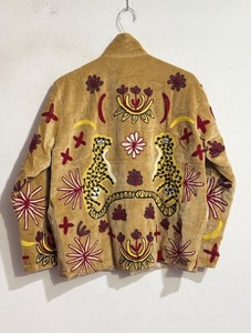 <b>Women</b> <b>Velvet</b> Suzani <b>Jacket</b> Bohemian Embroidered Floral Details Handmade Ethnic Fashion Statement Layering Wear Reversible - Product Image 2