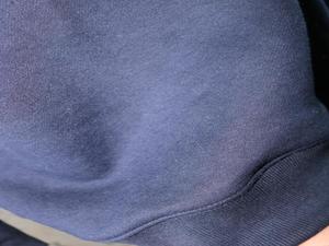 Sudadera de cuello alto azul marino Florida 100% con bordado de apliques rojos, sudadera de cuello ancho CLUSH SPORTS - Product Image 6