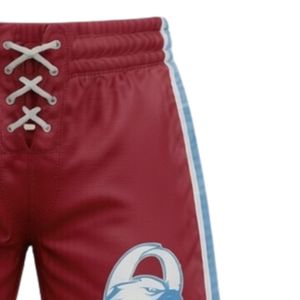 Men <b>Red</b> Sublimated Ice Hockey Printed Shorts Polyester Drawstring Side Stripe Athletic Sports Shorts Team Wear Competition - Product Image 6