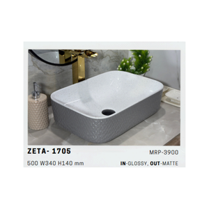 Lavabo Rectangular Zeta-1702 con Acabado Mate 500x340x140mm, Diseño Contemporáneo Premium para Encimera - Product Image 5