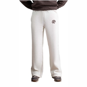 <b>White</b> Relaxed Fit Fleece <b>Trouser</b> - Product Image 1
