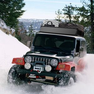 Panier de toit robuste 64''x39''x6'' étanche avec filet élastique et fixation à cliquet pour voiture - Product Image 6