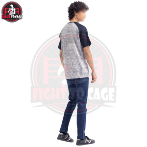 เสื้อยืดแร็กแลนสีทูโทน คุณภาพดีจากซัพพลายเออร์ชั้นนำ พร้อมโลโก้ของตัวเอง บริการ OEM ODM สำหรับเสื้อผ้าสตรีทแวร์ผู้ชาย - Product Image 3