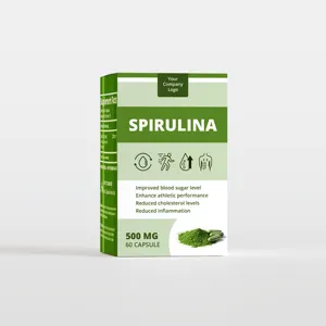 Spirulina-Kapseln 500 mg Boost Energie und Immunität unterstützt Gewichtsverlust Hersteller direkte Lieferung Eigenmarke verfügbar