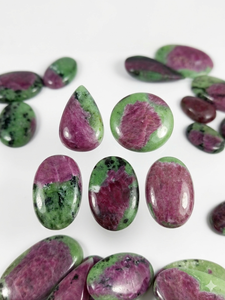 Natural <b>Ruby</b> Zoisite Cabochon Wholesale Loose Gemstone Silver Brass Rings Pendants Necklace Jewelry - Product Image 6