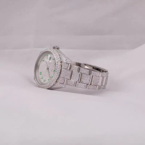 Montre de luxe classique en acier inoxydable avec cadran arabe, mouvement à quartz ETA, résistance à l'eau 3 bars, légère, unisexe, pour usage quotidien - Product Image 1