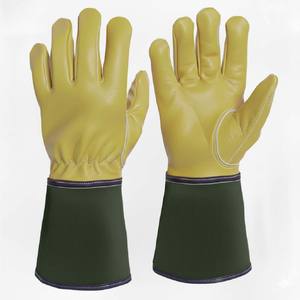 Strong Leather Welding Gloves <b>Heat</b> Resistant Protective Gloves for Industrial Welding Safety - Product Image 4