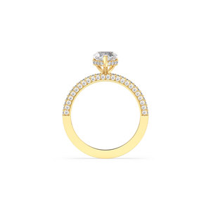 REYES Luxurious 14K Solid Gold HPHT CVD Lab Grown Diamond Wedding Promise Ring For Women Perfect Engagement Gift Jewelry - Product Image 5