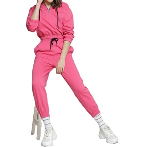 2026 ensemble de pantalons de survêtement et de sweat à capuche à motif solide personnalisé pour les femmes ODM Supply deux pièces Jogging Suit avec logo avant - Product Image 3