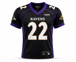 Maillot de football américain personnalisé brodé à manches courtes, séchage rapide, col en V, pour équipes adultes et clubs de lycée, fabricant OEM - Product Image 1