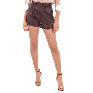 Women Soft <b>Leather</b> Breathable <b>Leather</b> <b>Shorts</b> 2026 Genuine Cowhide <b>Leather</b> <b>Shorts</b> for <b>Ladies</b> with fast delivery and shipment - Product Image 5