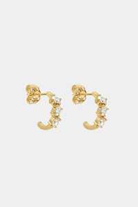 Oval Cut Lab Grown Diamond Huggie <b>Earrings</b> 14k 18k Solid Gold Push Back Drop <b>Hoops</b> Pairs Everyday Wear Minimalist Luxury Jewelry - Product Image 3