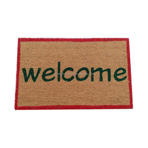 Tapete de coco liso con respaldo de PVC de alta calidad, producto de fibra de coco Natural de 60*90 cm, producto de fibra de coco Natural de diseño liso 100% de la India - Product Image 1