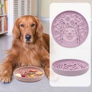 Tazón Portátil Redondo Personalizado para Alimentar Mascotas, Antiderrames, Antisalpicaduras, de Silicona, para Alimentación Lenta - Product Image 1