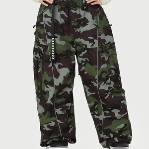 Pantalon de ski imperméable coupe-vent zippé pour homme, pantalon de neige unisexe thermique d'hiver pour activités de plein air, pantalon cargo sportswear surdimensionné - Product Image 4