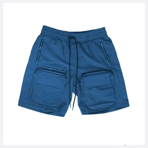 Wholesale Hot Selling Solid Front Logo Cotton Summer Multi Pockets <b>Short</b> Pants Casual 6 Pocket Mens <b>Cargo</b> <b>Shorts</b> Loose Fit - Product Image 6