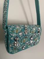 Sac à main enveloppe perlé avec motif lapin brodé et thème Pâques, bandoulière unique, style dessin animé mignon pour femme, fermeture à rabat