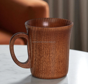 Chopes à bière en bois classiques, lot de 50, cadeau d'affaires, vaisselle pour café, thé et soucoupes - Product Image 3