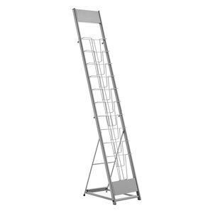 Expositor Metálico Portátil para Revistas y Literatura - Soporte de Suelo con 10 Bolsillos para Periódicos y Revistas - Product Image 4