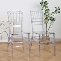 Acryl-Stuhl Esszimmer Tisch- und Stuhlset für Partys Outdoor-Party Bankett-Stühle Akzent-Luxus