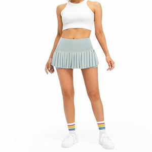 Faldas de tenis plisadas deportivas personalizadas para mujer, las más vendidas, con pantalones cortos, cintura natural, ecológicas, transpirables para deportes, acolchadas - Product Image 2