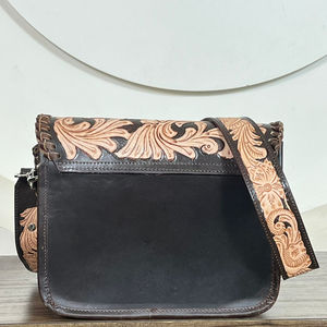 2026 New Trendy Luxury Designer Floral Hand Tooled Leather Ladies Handbags for Women's Genuine Cowhide Leather Shoulder Purses - Product Image 5