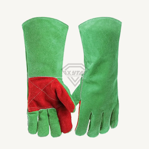 Custom Split Cowhide Leather Welding <b>Gloves</b> Heat Resistant Safety Work <b>Gloves</b> <b>Long</b> Cuff Industrial Protective <b>Gloves</b> - Product Image 5