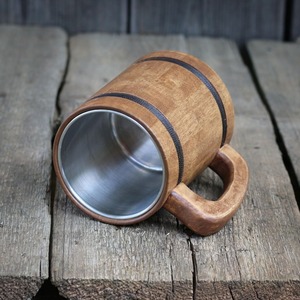 Taza de Madera Clásica Hecha a Mano para el Hogar, Oficina, Hotel, Taza de Cerveza de Madera, Taza de Té con la Mejor Calidad, Mayorista de la India - Product Image 3