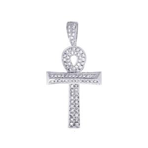 Pendentifs croix en diamant de laboratoire VVS 14kt_18kt, style hip-hop glacé classique, certifiés unisexes, meilleurs prix garantis - Product Image 4