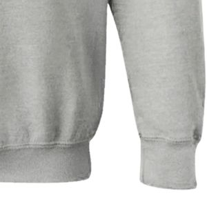 Sudadera de cuello redondo con estampado Pinky Up gris, manga larga, puños acanalados, informal, de forro polar para mujer, estilo urbano a la moda - Product Image 4