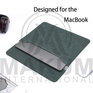 Brown Leather <b>Laptop</b> <b>Sleeve</b> Case with Magnetic Closure for MacBook and Other <b>Laptops</b> - Product Image 5
