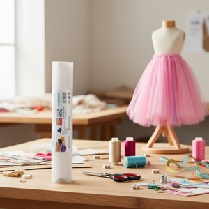 Tessuto a rete bianco Ilan 25 cm x 22,8 m per la realizzazione di gonne tutù - Product Image 2