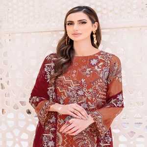 Ramsha Vol 23 Chiffon Designer Salwar Kameez indien traditionnel pakistanais pour femmes, tenue de fête, designs ethniques modernes et élégants - Product Image 3